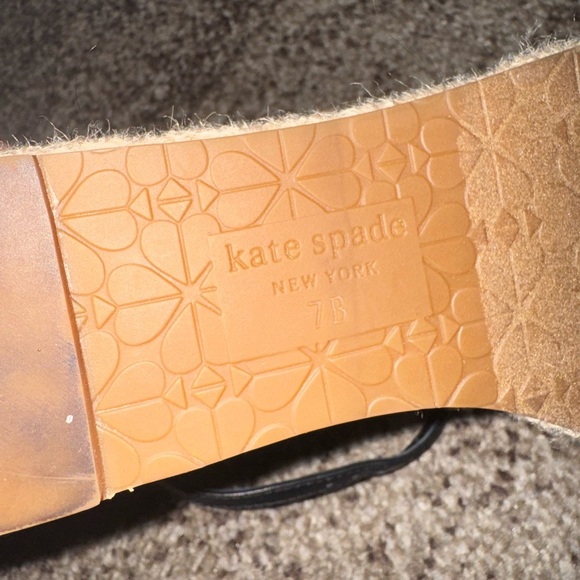 KATE SPADE Flourish Espadrille Wedge Sandals Size 7 FLORAL CREAM PLATFORM WEDGES - Picture 8 of 9